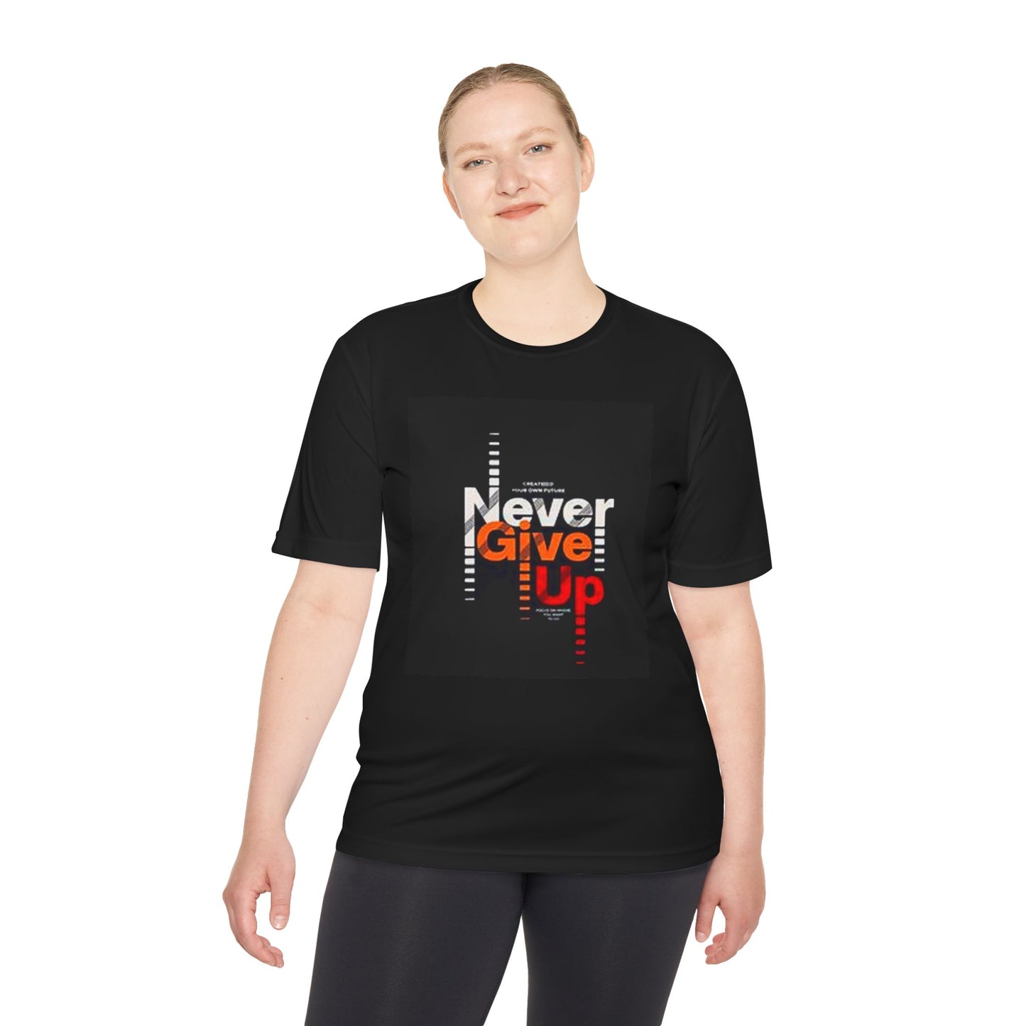 Motivational Unisex Tee - Never Give Up, Fitness Shirt, Gym Apparel, Sportswear, Inspirational Gift, Workout Top