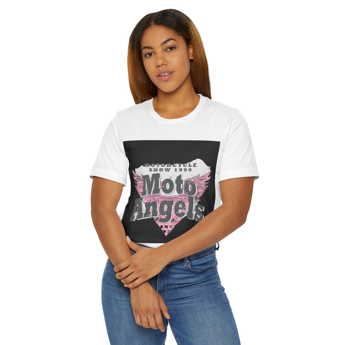 Vintage Moto Angels T-Shirt, Biker Apparel, Unisex Tee, Motorcycle Show 1990, Casual Wear, Gift for Riders, Nostalgic Fashion