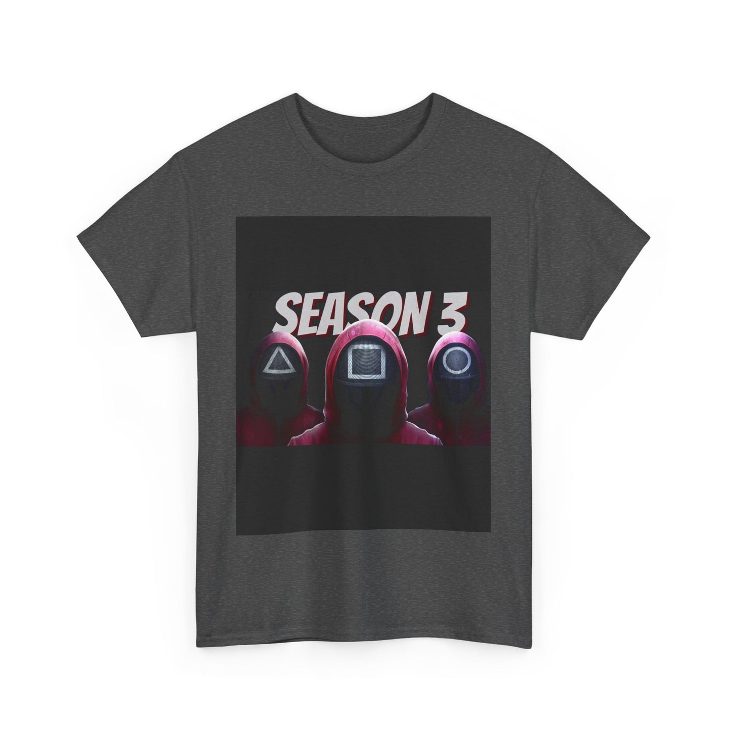 Squid Game Season 3 Unisex Heavy Cotton Tee - Perfect for Fans, Fun Gifts, Casual Wear, Game Nights, and TV Show Enthusiasts
