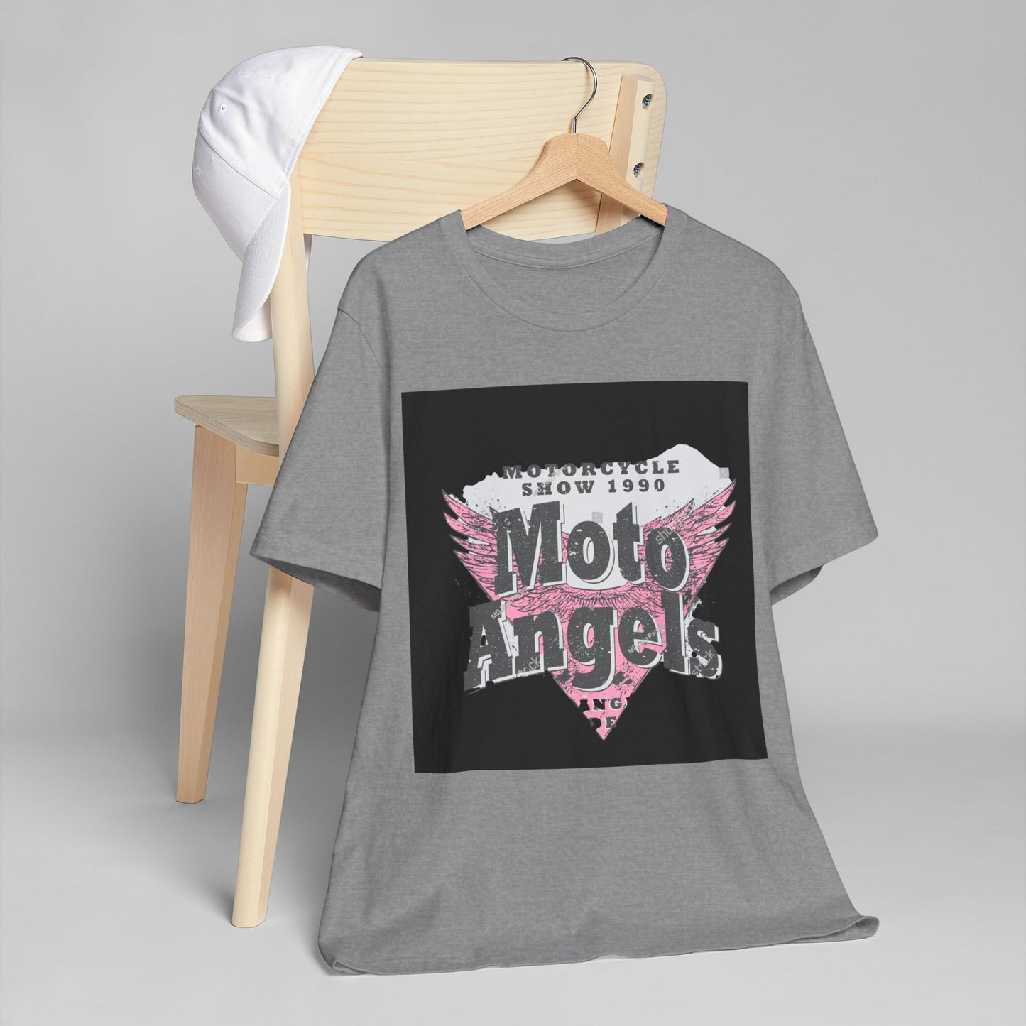 Vintage Moto Angels T-Shirt, Biker Apparel, Unisex Tee, Motorcycle Show 1990, Casual Wear, Gift for Riders, Nostalgic Fashion