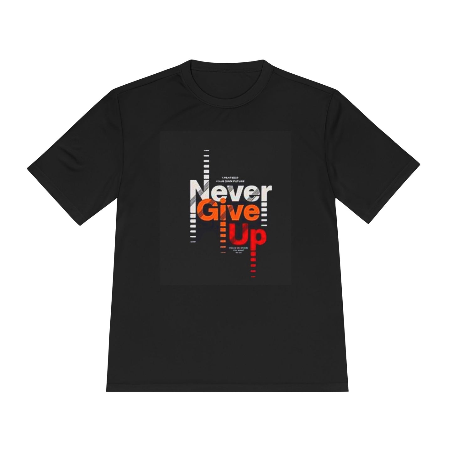 Motivational Unisex Tee - Never Give Up, Fitness Shirt, Gym Apparel, Sportswear, Inspirational Gift, Workout Top