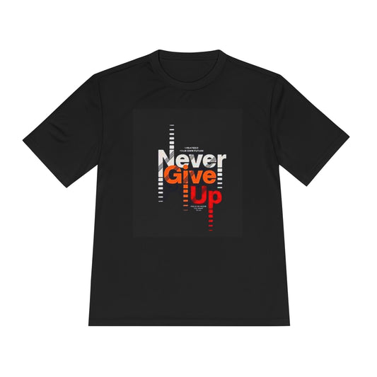 Motivational Unisex Tee - Never Give Up, Fitness Shirt, Gym Apparel, Sportswear, Inspirational Gift, Workout Top