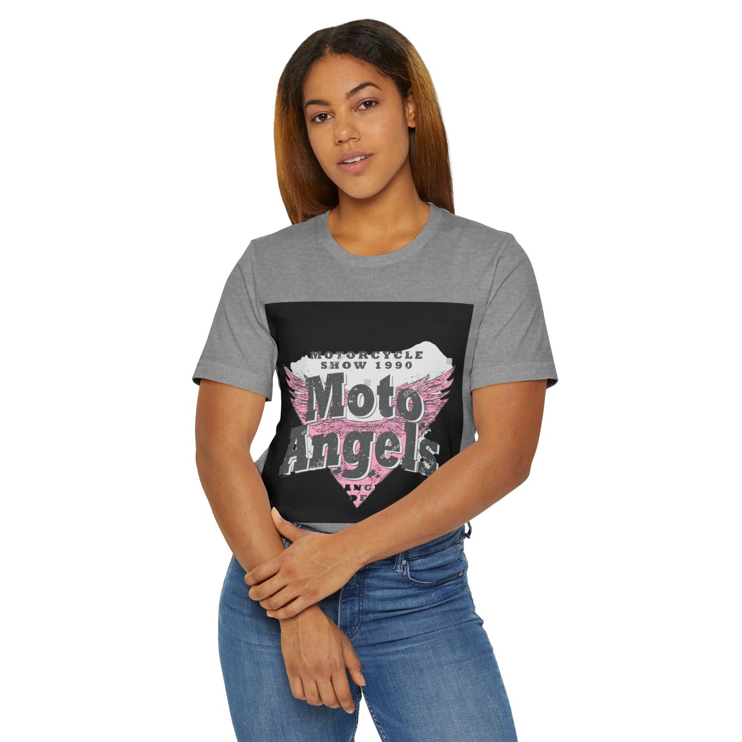 Vintage Moto Angels T-Shirt, Biker Apparel, Unisex Tee, Motorcycle Show 1990, Casual Wear, Gift for Riders, Nostalgic Fashion