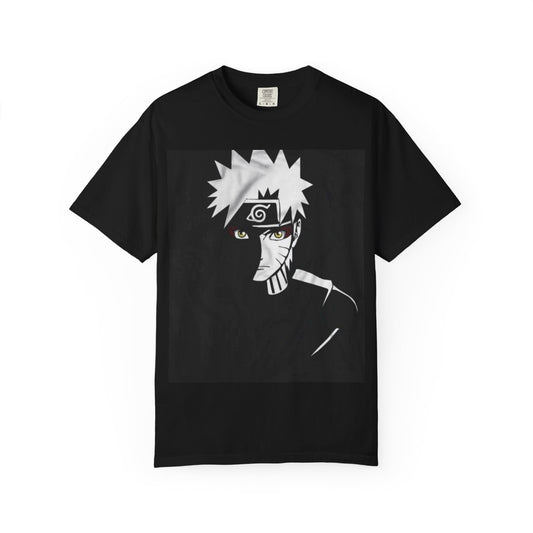 Naruto-Inspired Unisex Garment-Dyed T-shirt, Anime Merch, Casual Wear, Gift for Fans, Manga T-shirt, Geek Style Clothing
