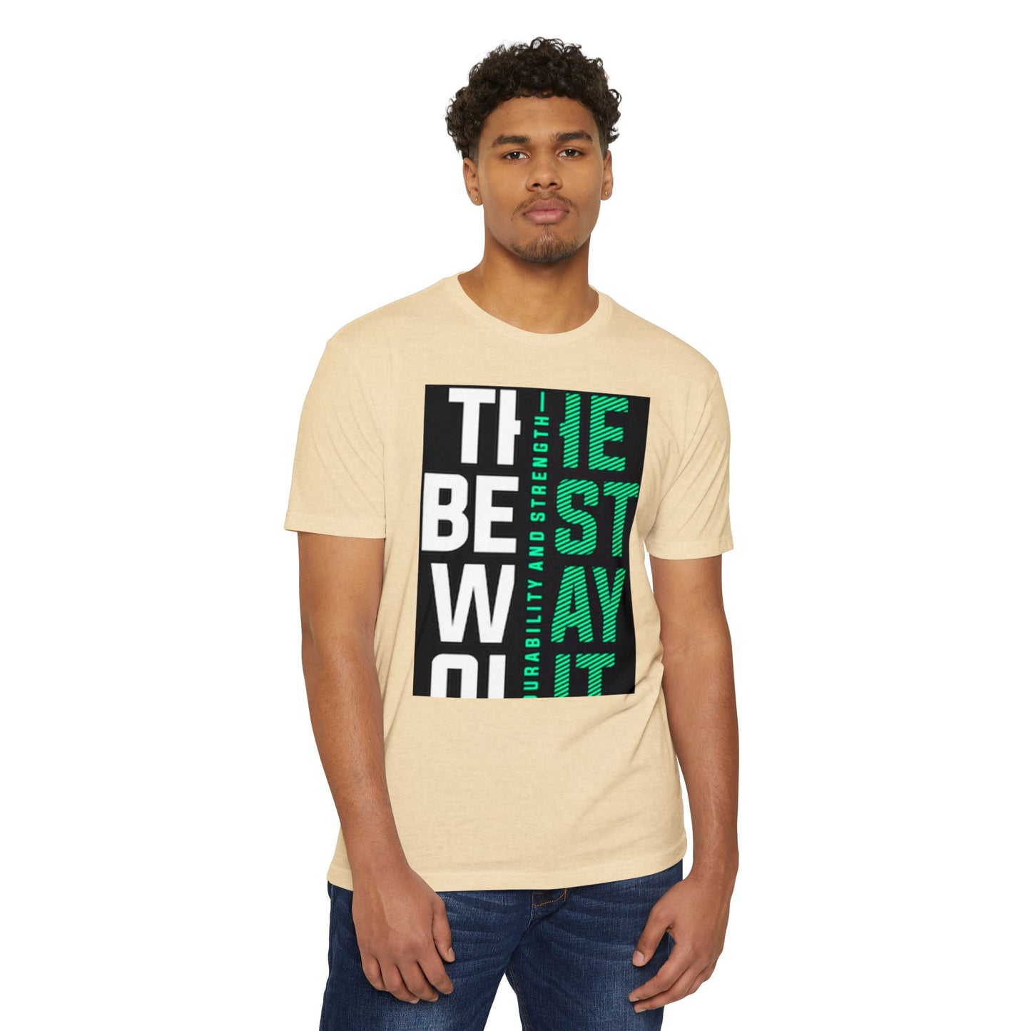Durable Unisex CVC Jersey T-shirt - Stay Strong, Casual Wear, Motivational Tee, Gift for Him or Her, Everyday Comfort
