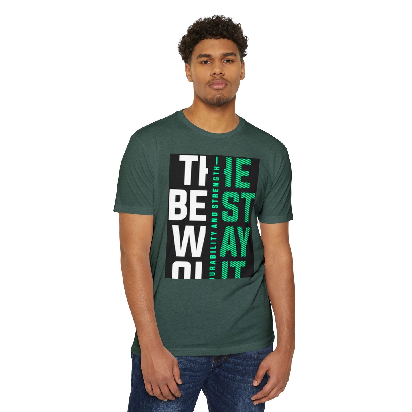 Durable Unisex CVC Jersey T-shirt - Stay Strong, Casual Wear, Motivational Tee, Gift for Him or Her, Everyday Comfort