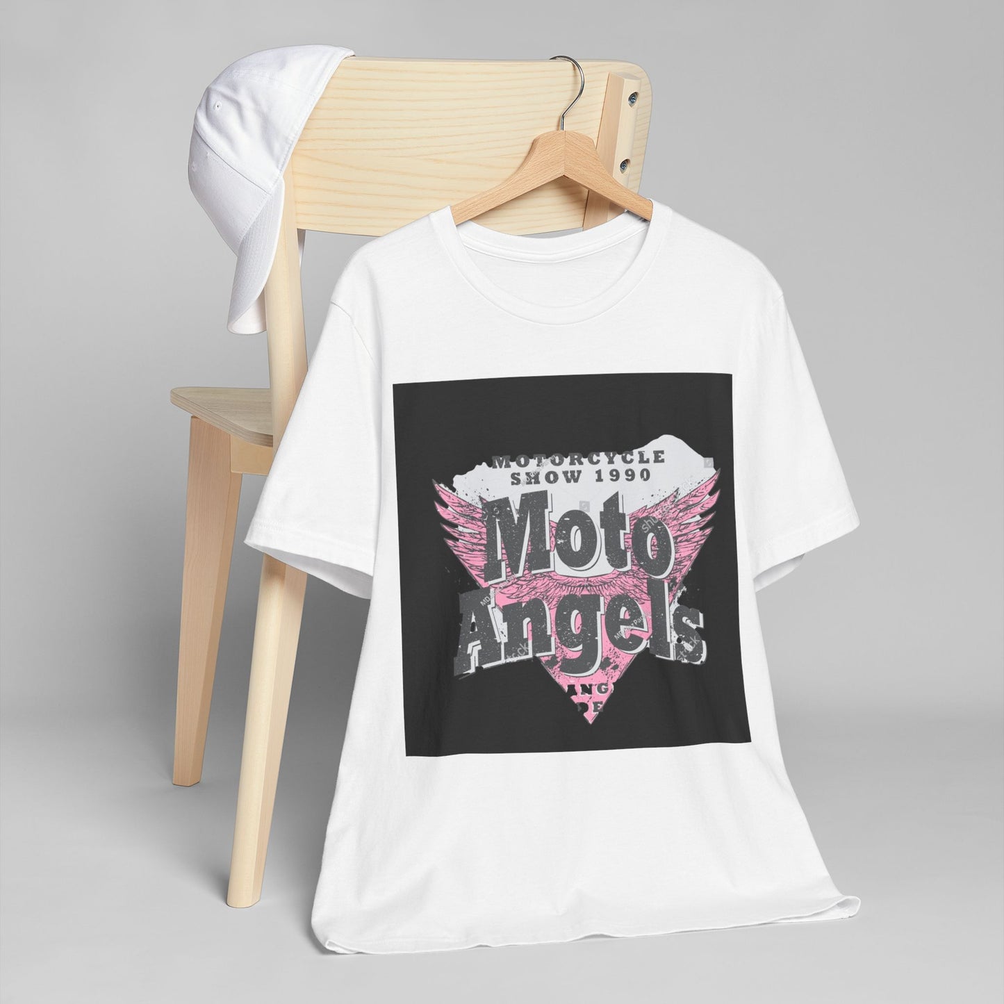 Vintage Moto Angels T-Shirt, Biker Apparel, Unisex Tee, Motorcycle Show 1990, Casual Wear, Gift for Riders, Nostalgic Fashion