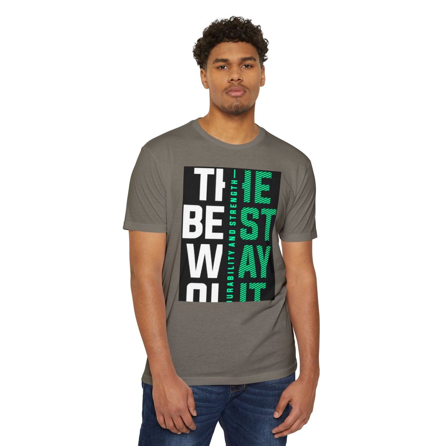 Durable Unisex CVC Jersey T-shirt - Stay Strong, Casual Wear, Motivational Tee, Gift for Him or Her, Everyday Comfort