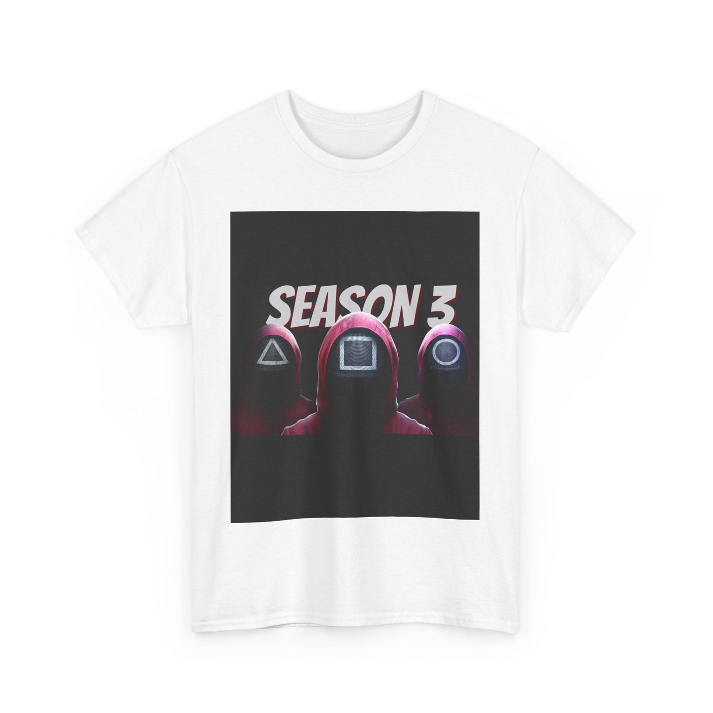 Squid Game Season 3 Unisex Heavy Cotton Tee - Perfect for Fans, Fun Gifts, Casual Wear, Game Nights, and TV Show Enthusiasts