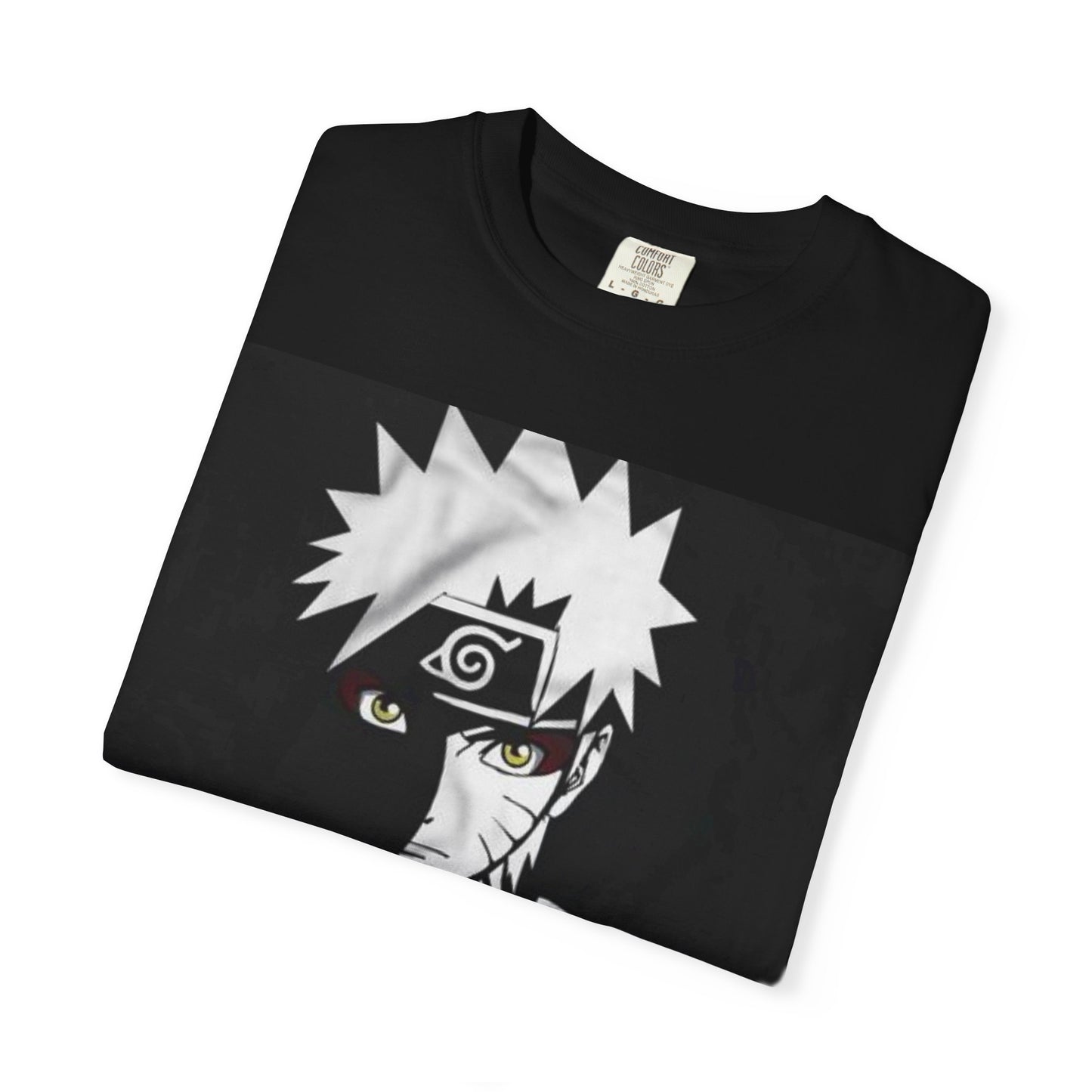 Naruto-Inspired Unisex Garment-Dyed T-shirt, Anime Merch, Casual Wear, Gift for Fans, Manga T-shirt, Geek Style Clothing